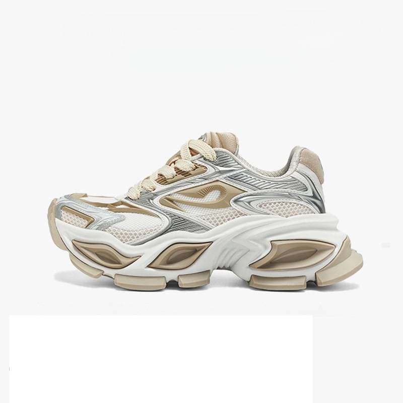 Baskets montantes à semelle épaisse pour femmes, style œil de chat, chaussures de sport décontractées rehaussantes, chaussures de course pour ho