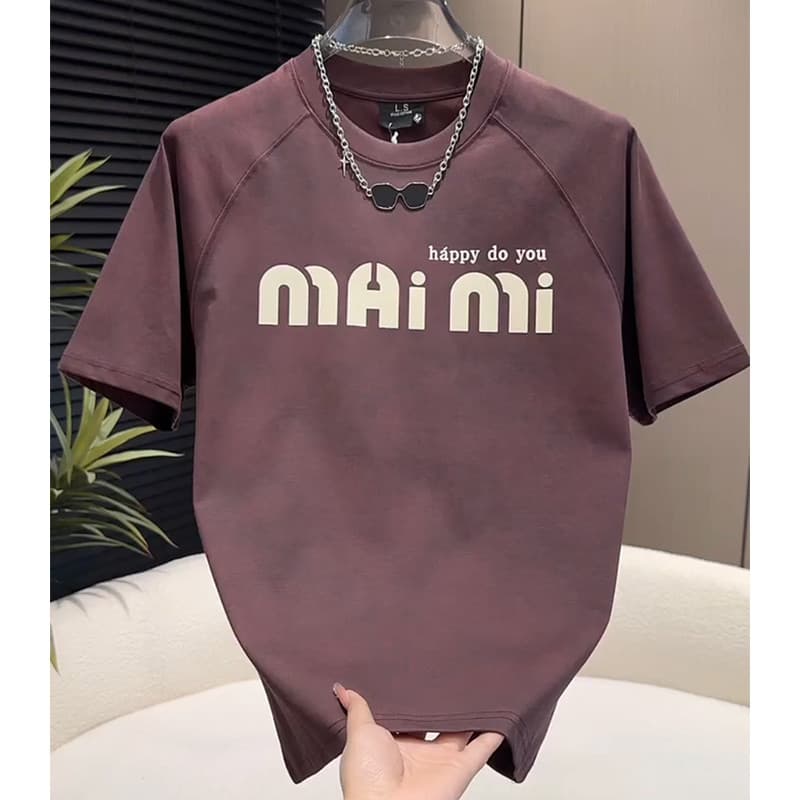 Men's Clothing Summer Men's Versatile Short Sleeve T-Shirt Crew Neck Fashionable Casual Top Letter Print Trendy