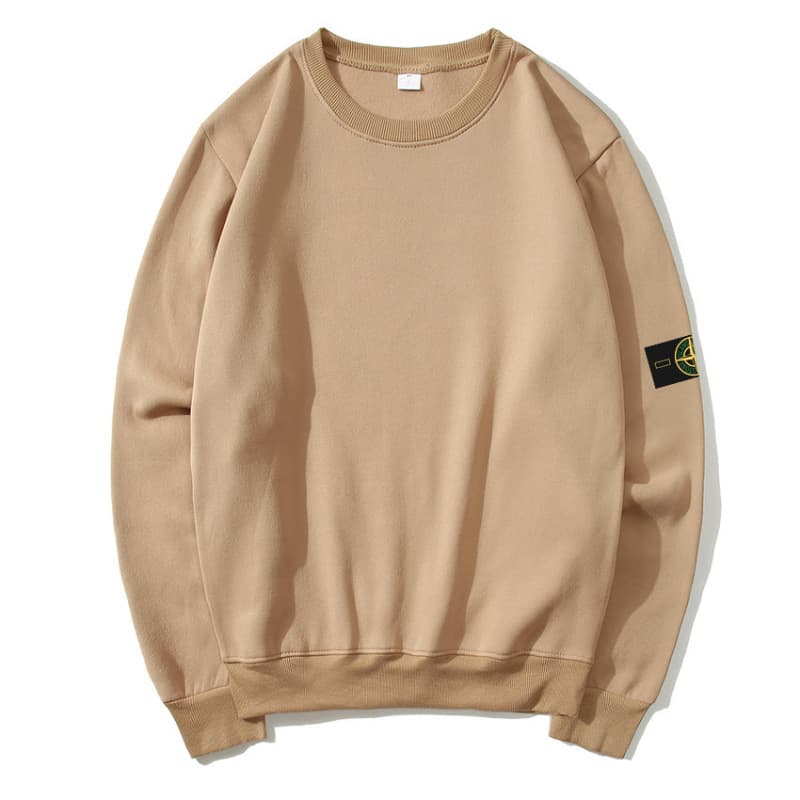 Sweat-shirt à capuche pour homme, couleur unie, col rond, basique, automne et hiver