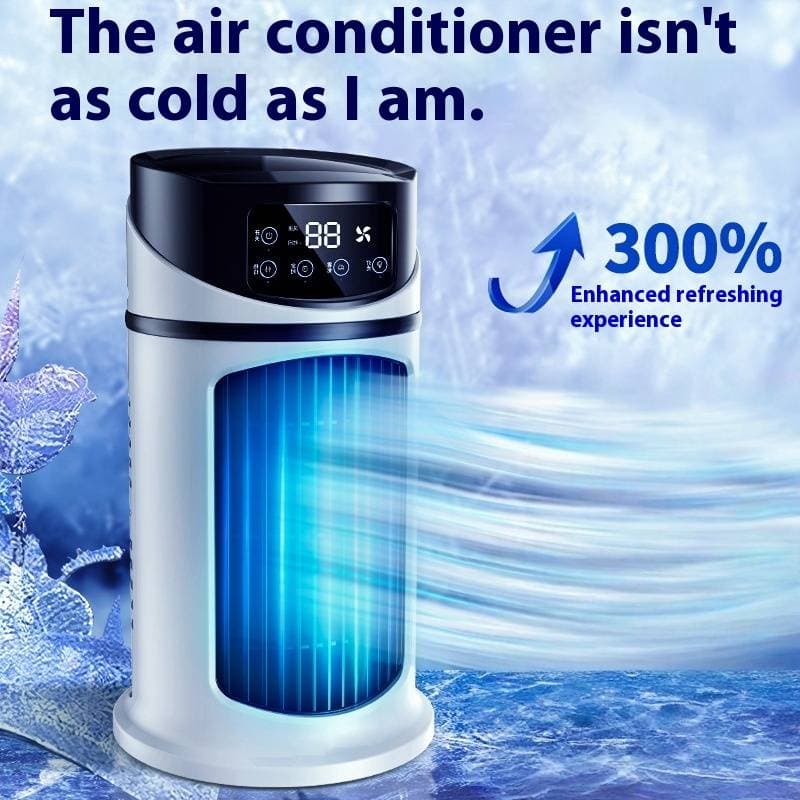 ​USB Desktop Air Cooler With Mist Function - 3-in-1 Cooling Fan, Humidifier & Air Conditioner For Home/Office