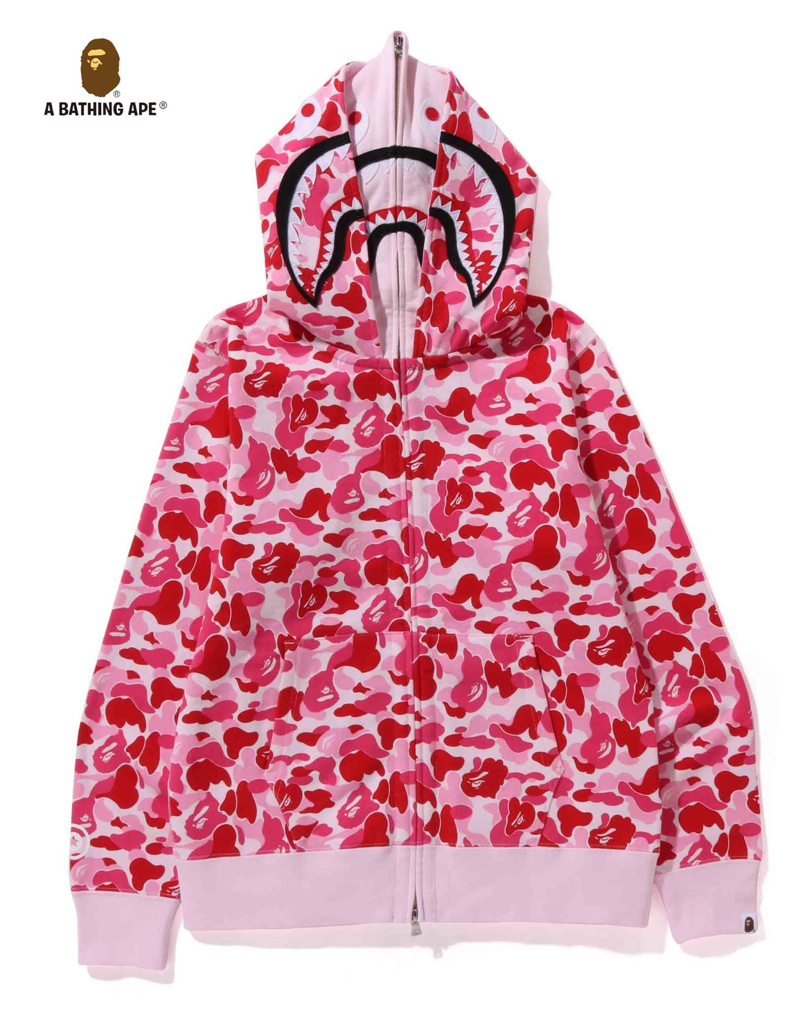 A BATHING APE ABC Camo Shark Full Zipper Double Layer Hoodie High Quality Pure Cotton Version SHARK FULL ZIP HOODIE MENS AND WOMEN