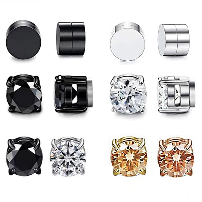 Magnetic Earrings – Pain-Free Zircon Studs For Men/Women (6 Styles & 25 Options)​