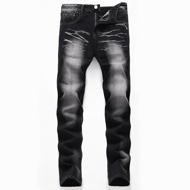 Men's wear black jeans plus size