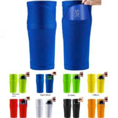 Soccer Shin Guards, Double Layer Breathable Mesh Calf Protectors, Shin Support Socks, Shin Guards With Elastic Pockets