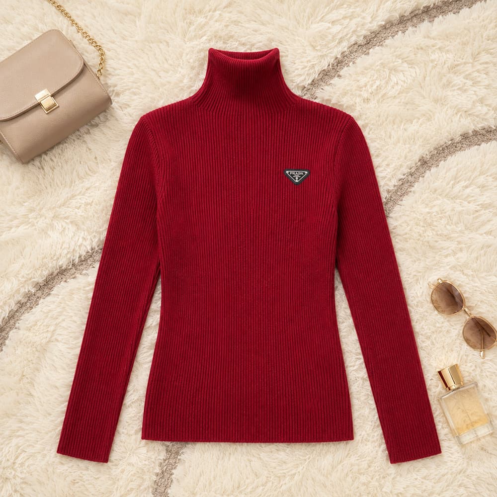 Pull à col roulé tendance pour femme, en maille, automne-hiver, haut chic et polyvalent, nouveauté