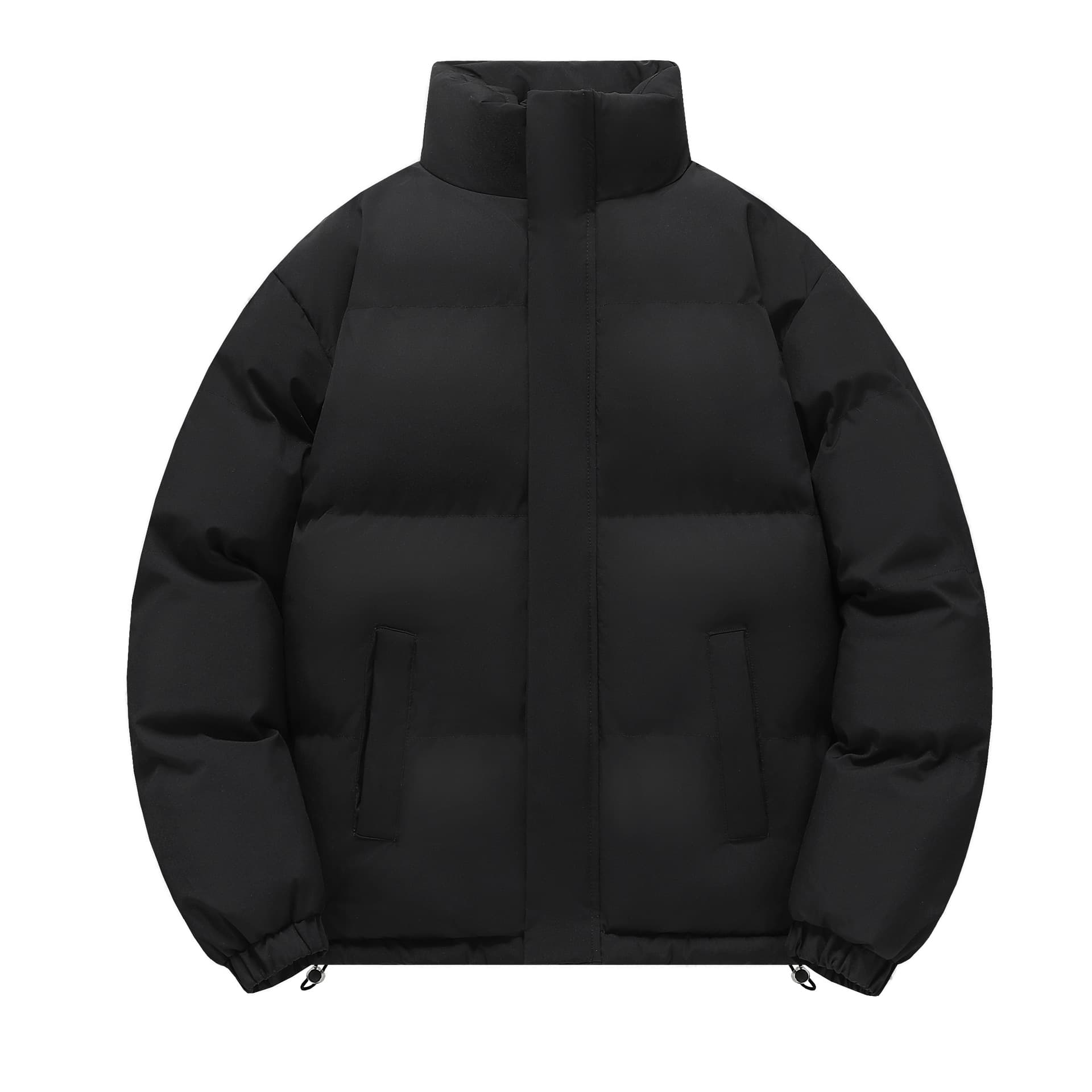 Men's Winter New Stand-up Collar Solid Color Thickened Long-sleeved Cotton-padded Clothes Trendy Men's Warm And Casual Personalized Cotton Clothes
