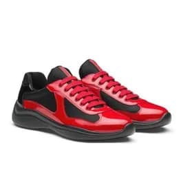Chaussures basses en cuir style décontracté pour la maison, style America Cup Black Box P, bout rond, polyvalentes