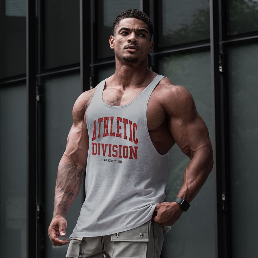 Men's Clothing Summer Vest Men's Printed Loose Sports Large Size Round Neck Top Trend
