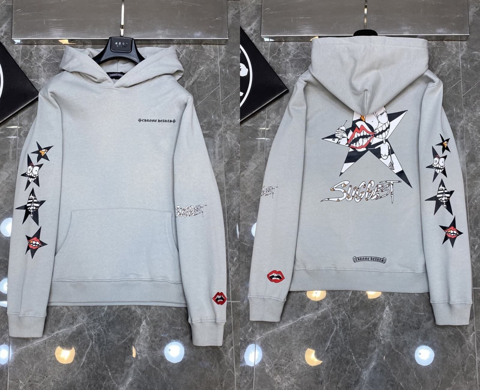Sweat à capuche Chrome Hearts Cross, version correcte 25ss, polyvalent et tendance, vente en gros