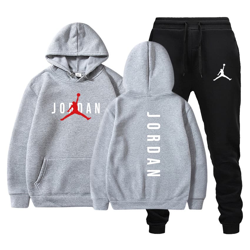 Tendance chandail en peluche pour hommes populaires en automne et en hiver Pullover Hooded deux pièces