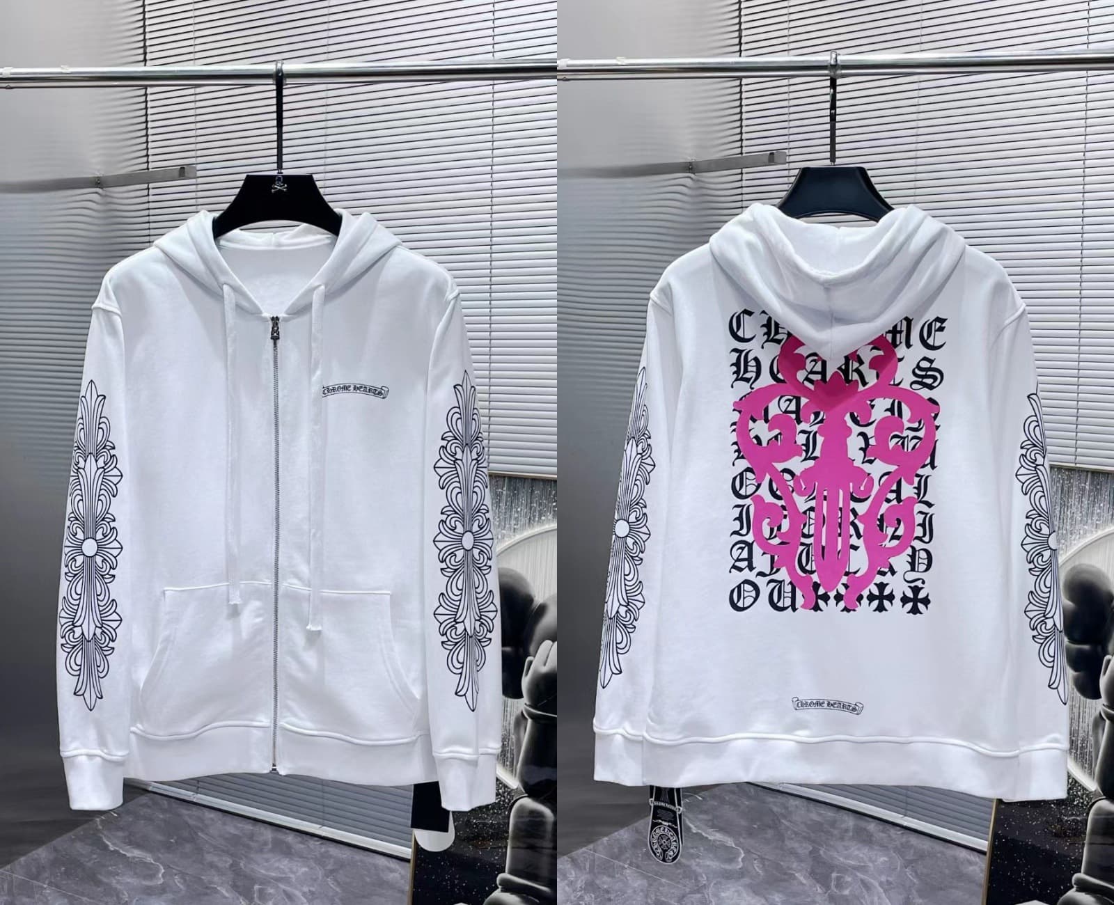 Sweat à capuche Chrome Hearts Cross, version correcte 25ss, polyvalent et tendance, vente en gros
