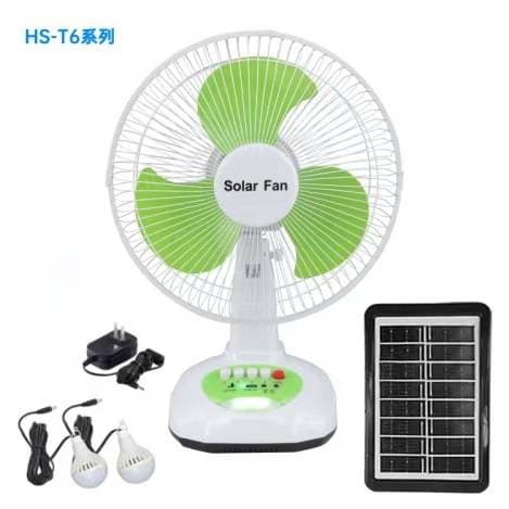 18/16 Inch Solar Fan – Rechargeable Floor Fan With Remote (Dual Power Indoor/Outdoor)​