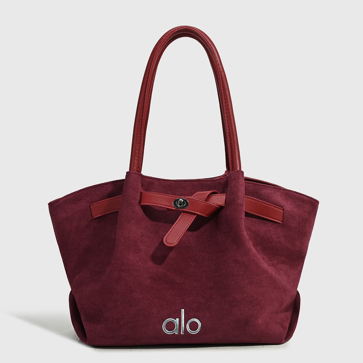 Sac cabas en daim alo, sac à main bandoulière vintage grande capacité pour femme, idéal pour les trajets quotidiens, 5 couleurs