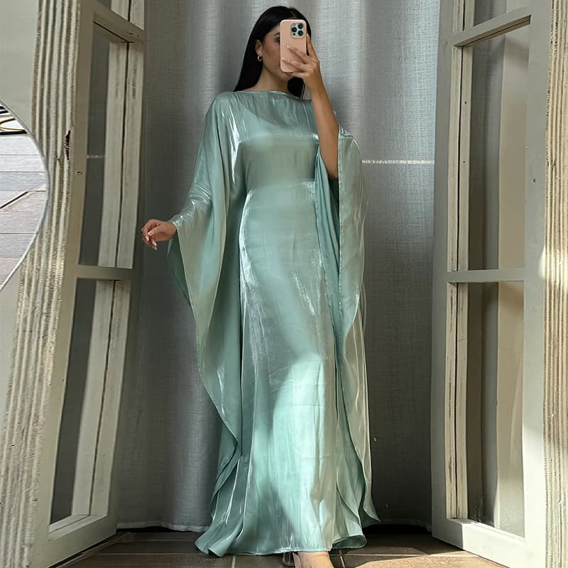 Women's Clothing Bat Sleeve Dress Soft Temperament Malay Long Shirt Abaya Dress