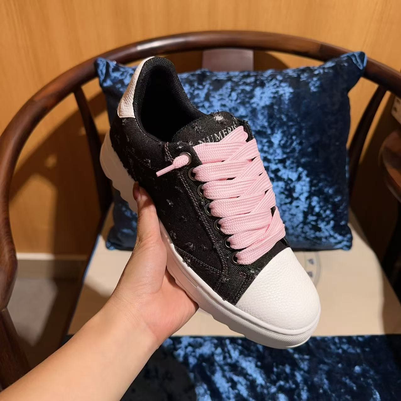 NUMERIS Men's Canvas Trendy Ripped Platform High Quality Version Cross Border Sneakers Fashion Casual Sports Shoes