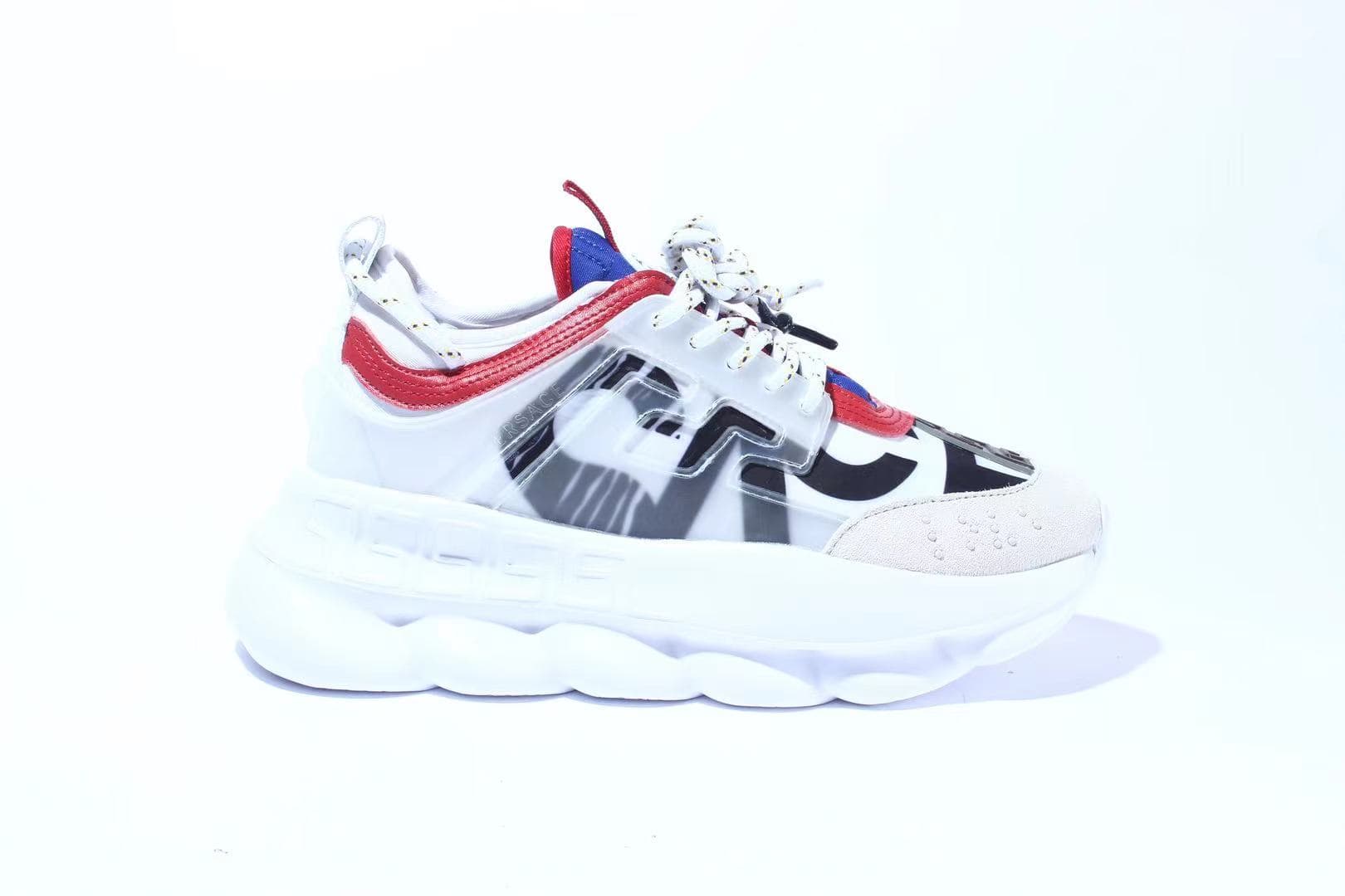 Top Casual Chaussures Italie Réfléchissant Hauteur Chain Reaction Baskets Triple Noir Blanc Multicolore Daim Rouge Bleu Jaune