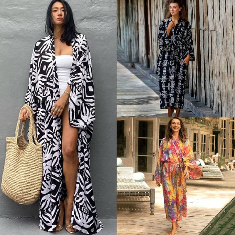 Women's Beach Cover-Up Cardigan - Sun Protective Swimwear Wrap, Lightweight Bikini Cover & Vacation Outerwear
