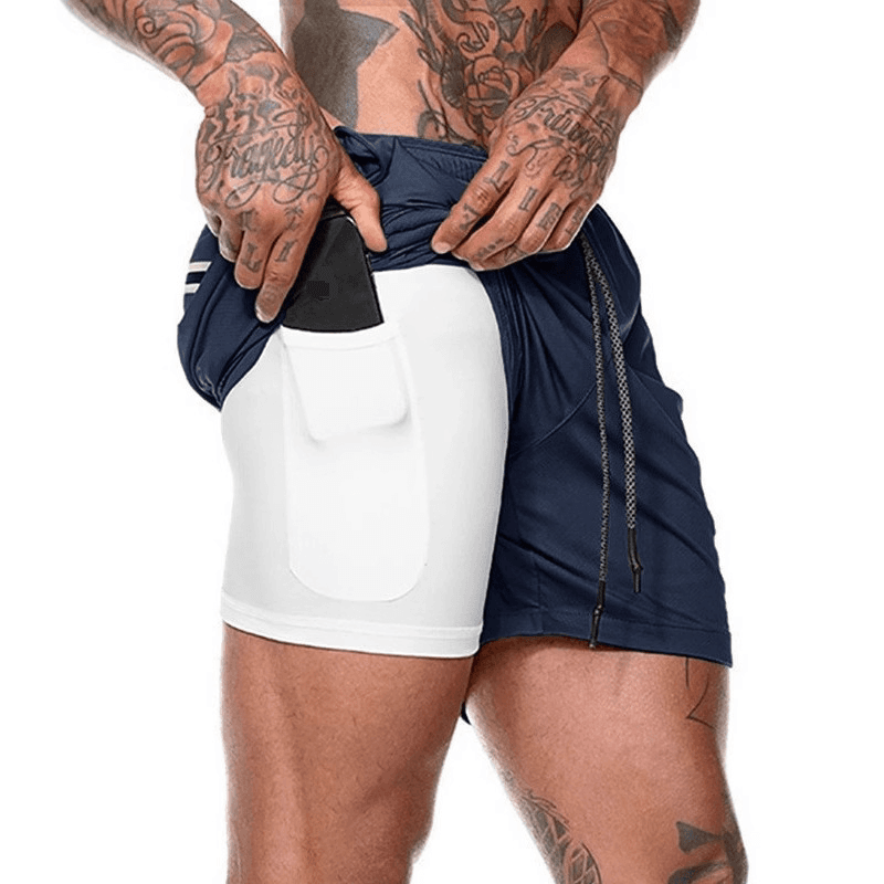 Men's Clothing 25 New Summer Lining Pocket Quick Drying Breathable Men's Shorts Training Running Shorts