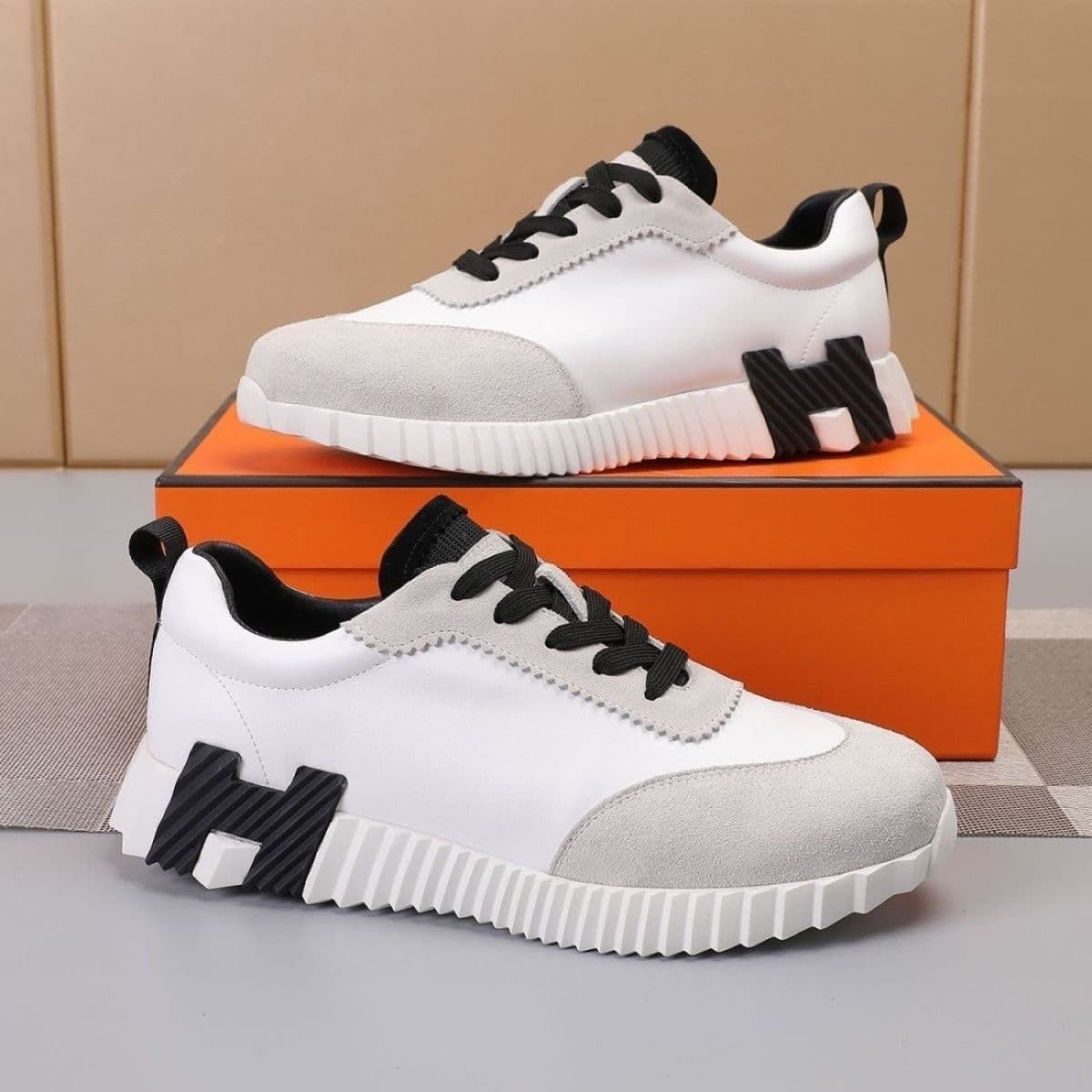 Version cuir de vachette ~ Baskets blanches color-block pour femmes 2025, nouveauté en cuir véritable, bout rond, lacets, plates, décontractées,