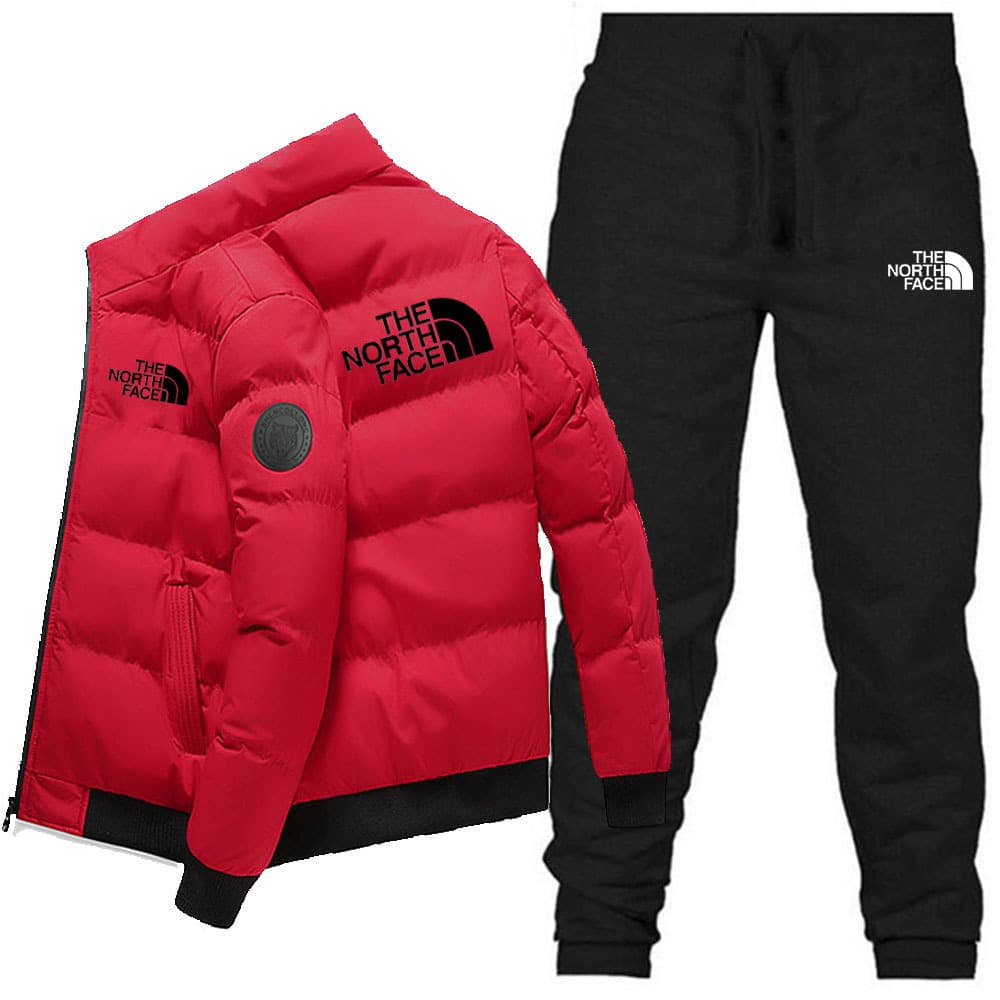 Nouveaux hommes coton veste + pantalon couleur unie imprimé ensemble de sport décontracté