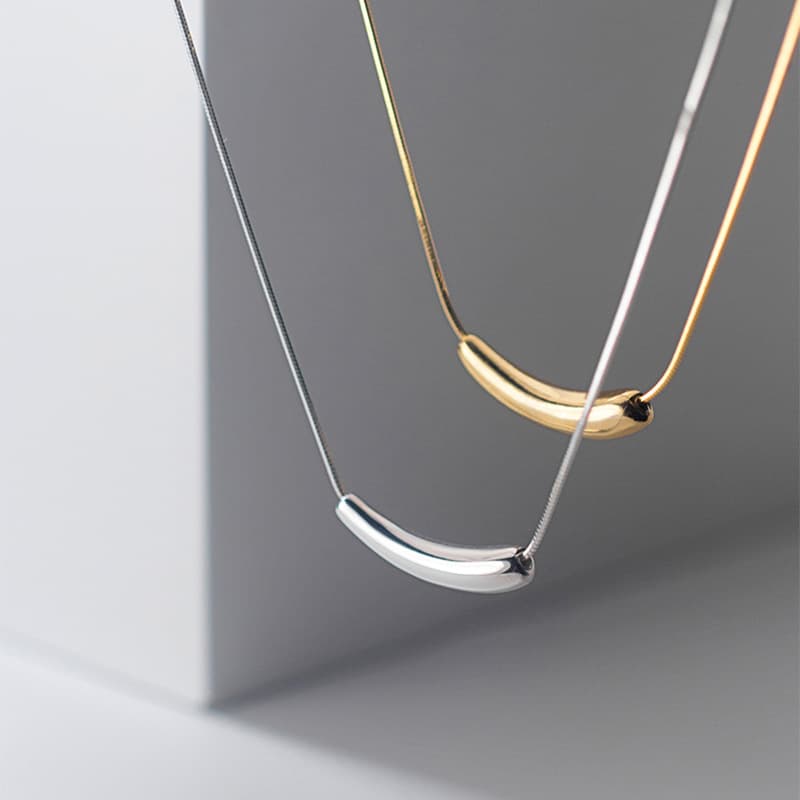 Stainless Steel Fashion Fine Jewelry Casual Minimalism Curve Charms Snake Bone Chain Choker Necklaces Pendants For Women
