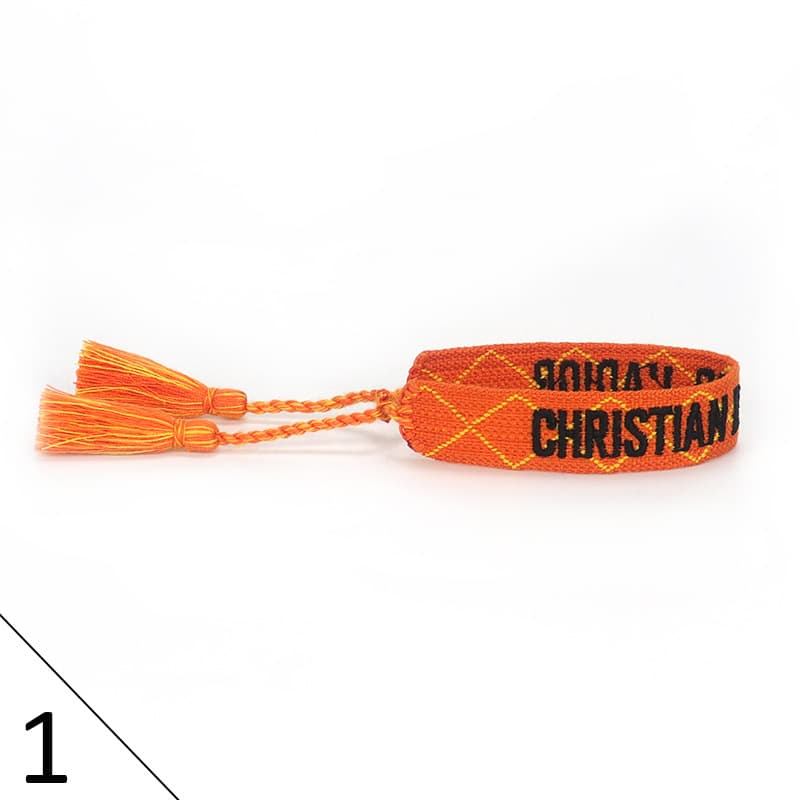 Bracelet unisexe tendance avec lettres tressées
