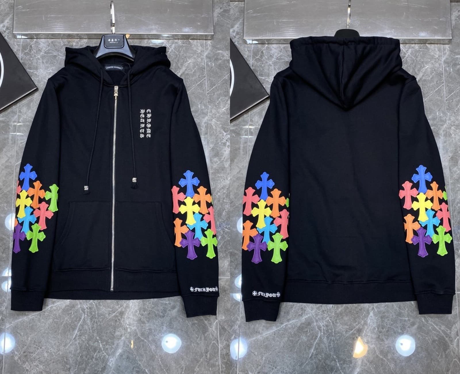 Sweat à capuche Chrome Hearts Cross, version correcte 25ss, polyvalent et tendance, vente en gros