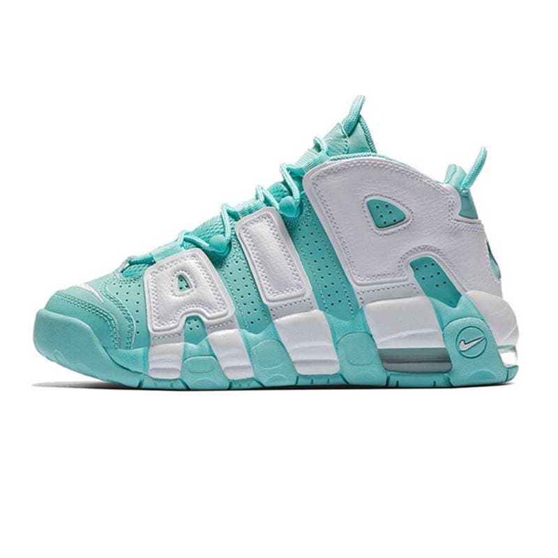 Chaussures de basket-ball Hommes Nikes Airs More Uptempo 96 Total Scottie Pippen Blanc Varsity Rouge Vert Multi Noir Bulls Université Bleu Femmes Ba
