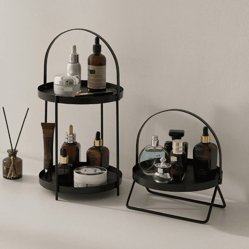 Desktop Multifunctional Storage Shelf Table Countertop Display Cup Perfume Light Luxury Dressing Table Cosmetics Storage Rack
