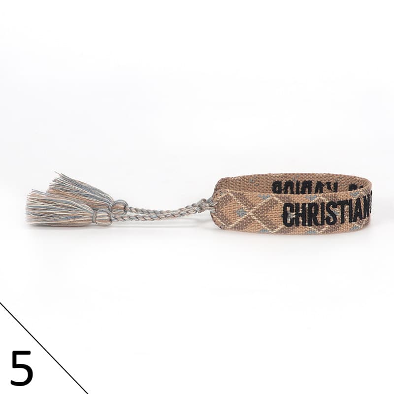 Bracelet unisexe tendance avec lettres tressées
