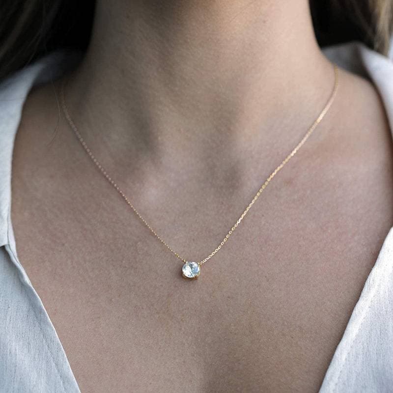 Fashion jewelry round square zircon pendant necklace small daisy flower bracelet round bead chain