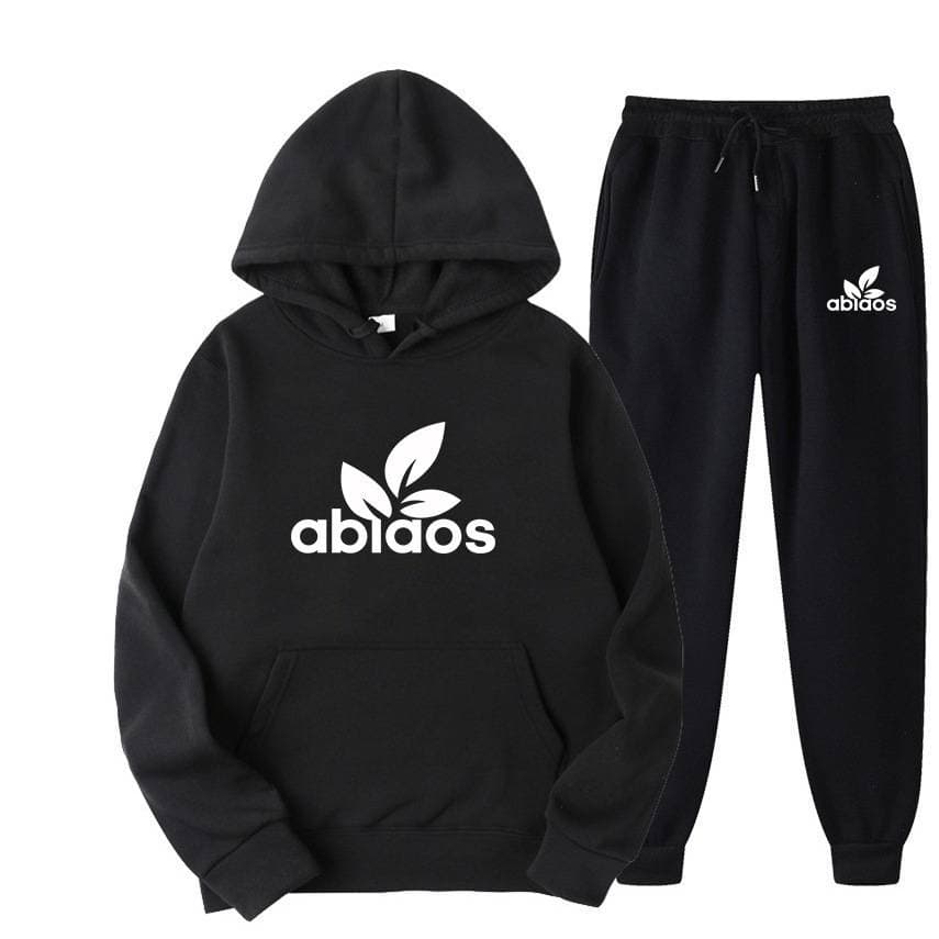 Unisex Two-piece Set Featuring A Hooded Sweatshirt And Cuffed Joggers—casual Sportswear For Students.