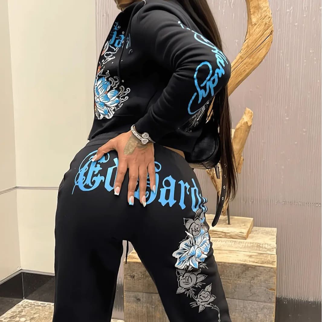 Women's Clothing fashion casual print suit