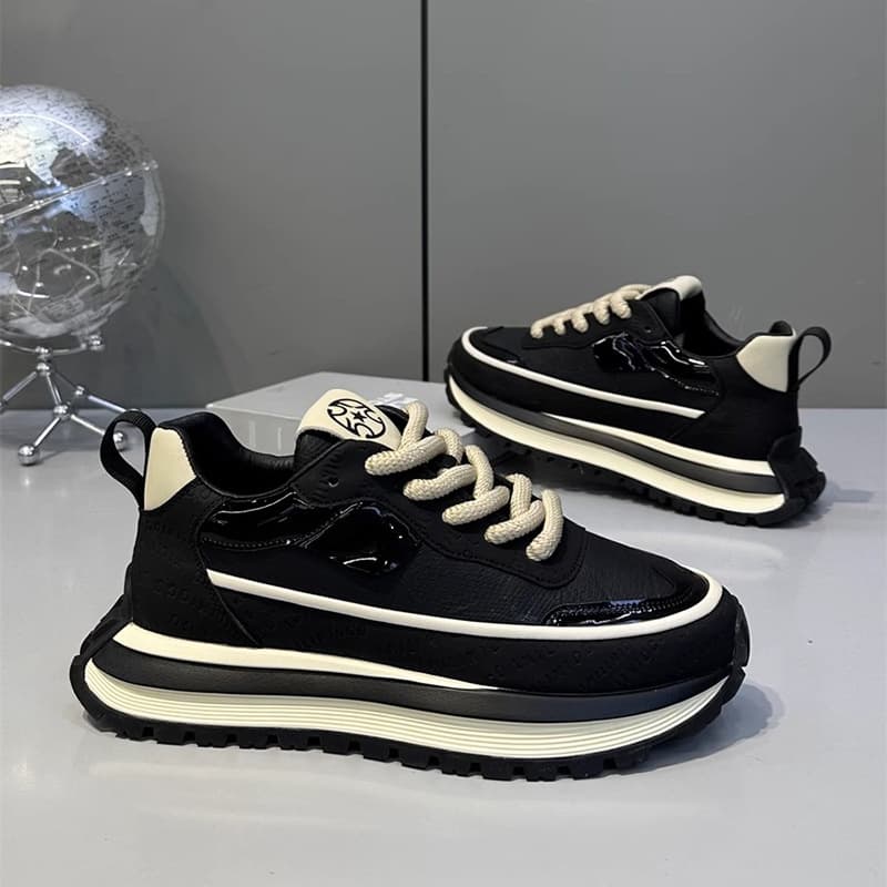 Men's shoes Breathable light casual shoes thick soles high elastic wear sports soft soles running shoes