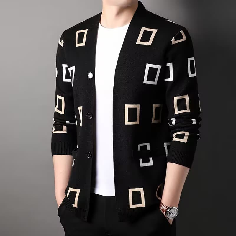 Men's Clothing 2024 autumn new men's knitwear coat fashion trendy youth outerwear casual bottoming shirt woolen top