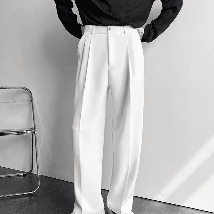 Men's Clothing Men's suit trousers spring and autumn new trend ins loose casual trousers men and women fashion drape straight wide leg trousers