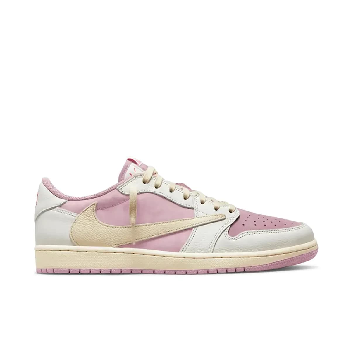 Nike Air Jordan 1 Low Unisex Vintage Trend Basketball Shoes White-pink