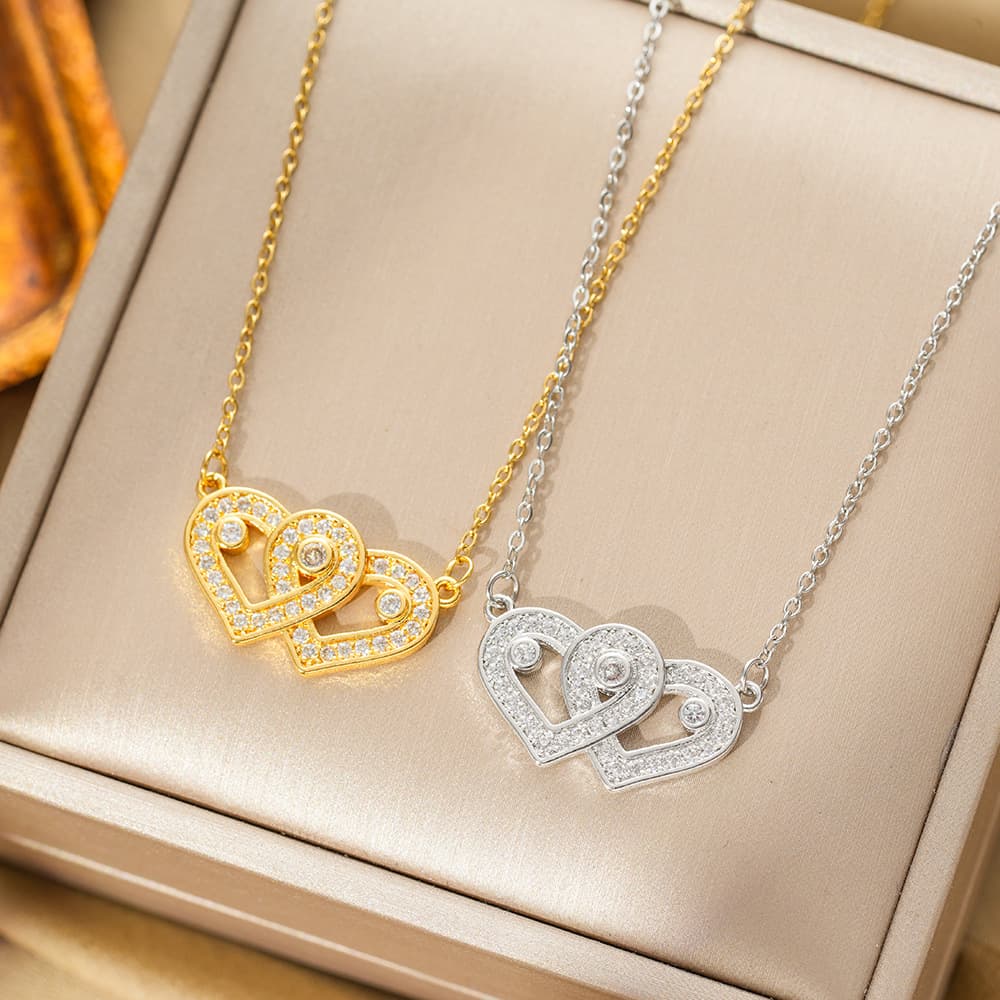 Light Luxury Titanium Steel Color-free Love Necklace Women's All-match High-end Niche Design Pendant New Simple Collarbone Chain