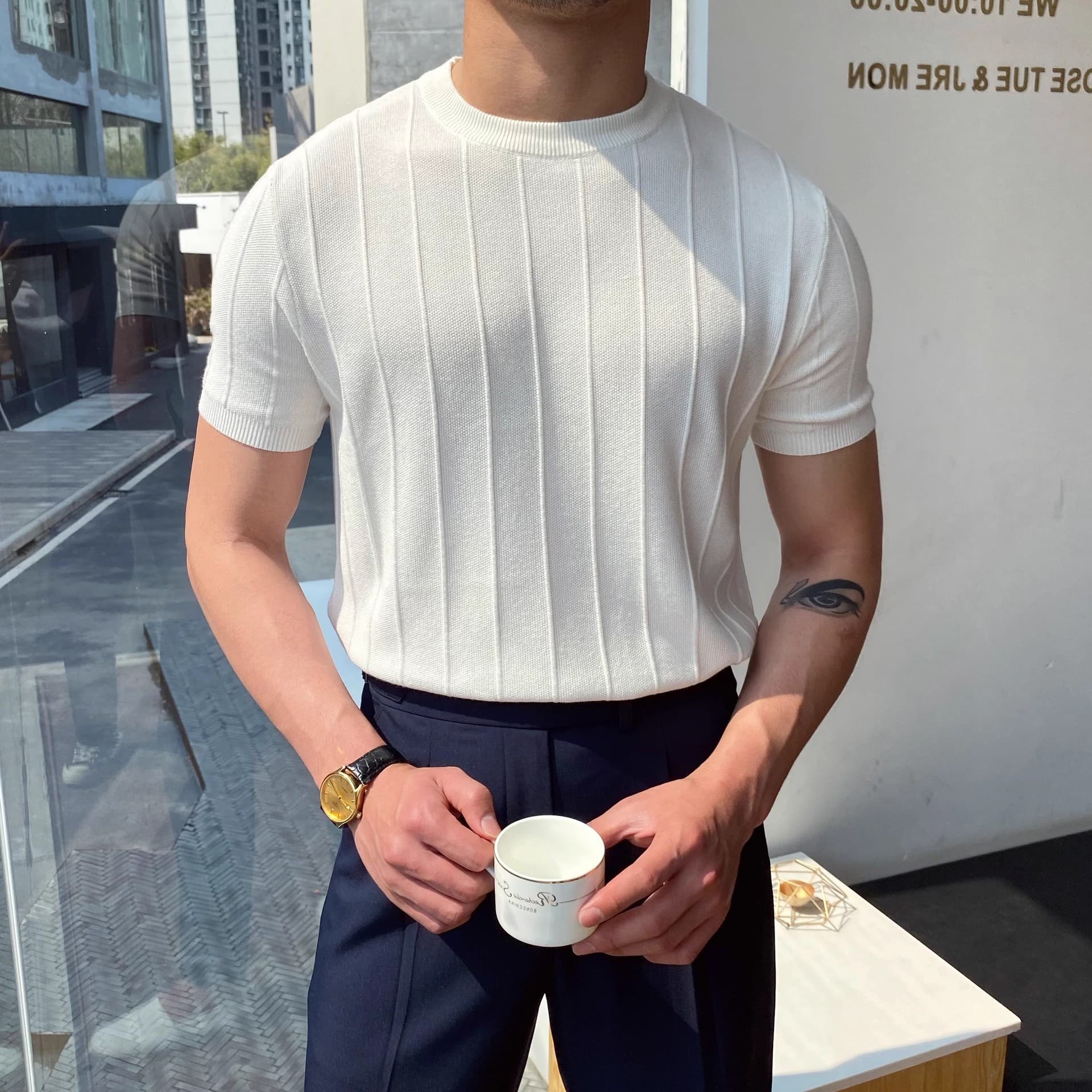 Men's Clothing T shirt men's summer new round neck T shirt half sleeve men's short sleeve thin version bottoming shirt T shirt wool