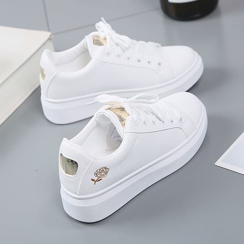 Korean Versatile Student Women's Flat Sole 2023 Autumn Fashion Sports Low Top Small White Casual Shoes
