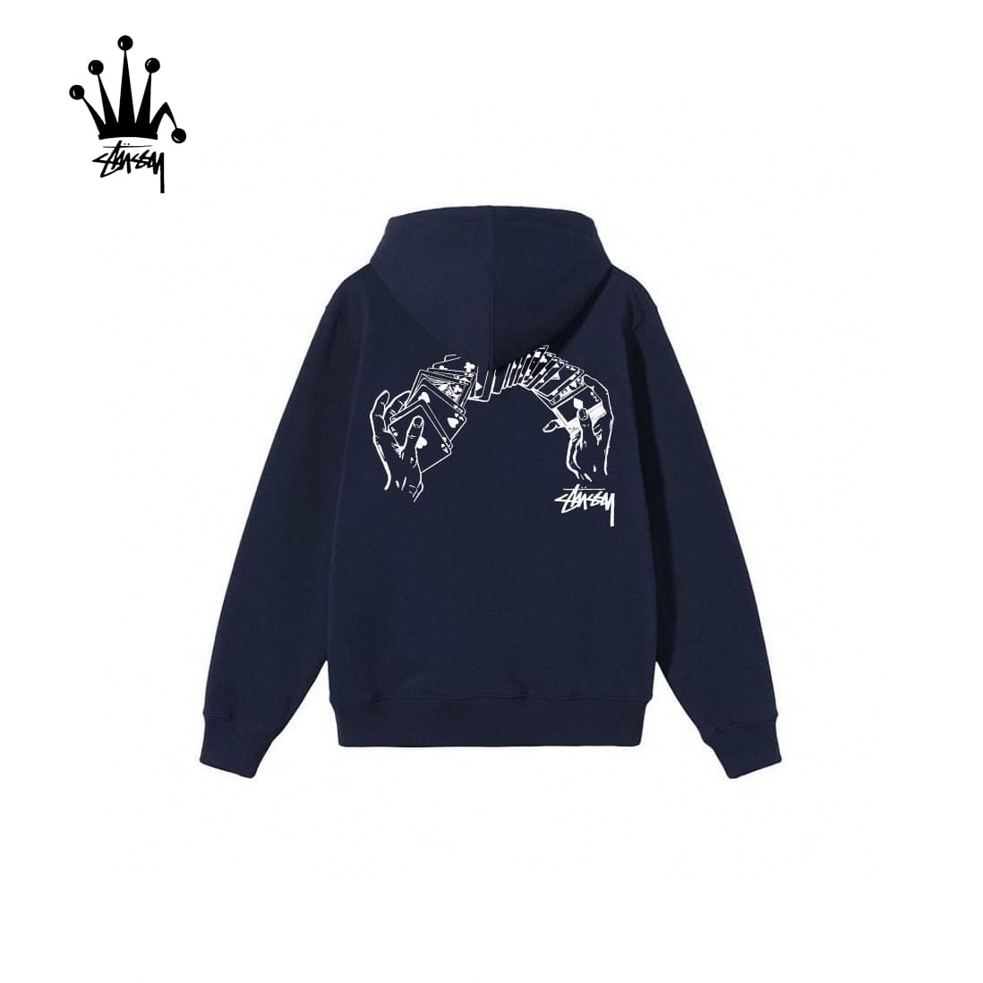 Stussy Shuffle Pigment Dyed Hoodie With Shuffled Print Pattern Hooded Sweatshirt For Both Men And Women