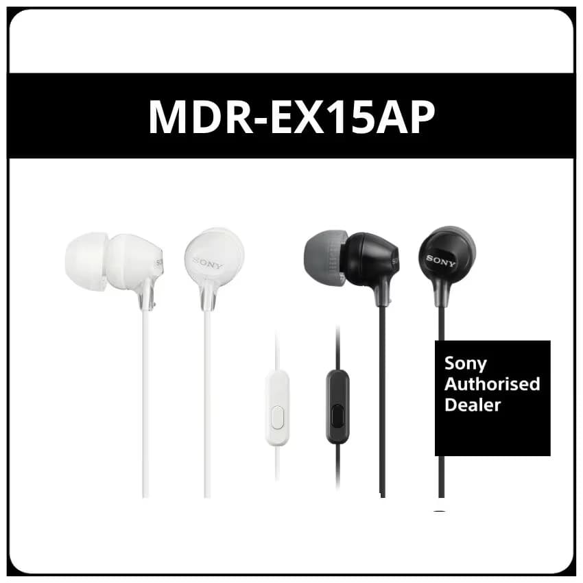 Sony MDR-EX15AP Earphones Headphones With Mic For IOS Android Samsung Huawei Xiaomi OPPO Vivo