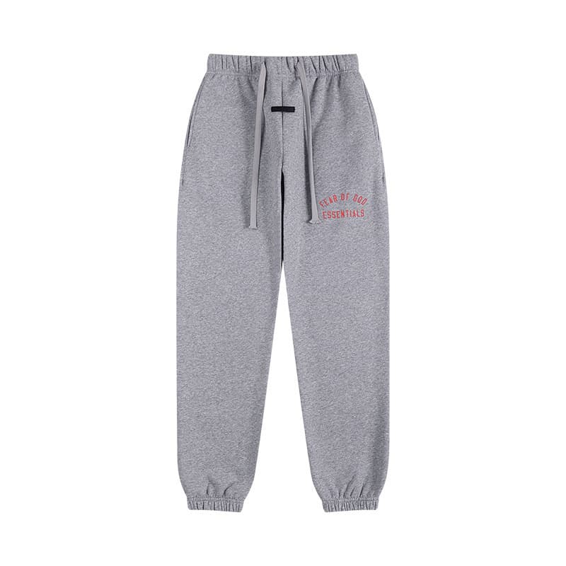 Sweat-shirt ample à double ligne FOG ESSENTIALS Saison 8 avec lettres floquées au dos, en éponge à capuche