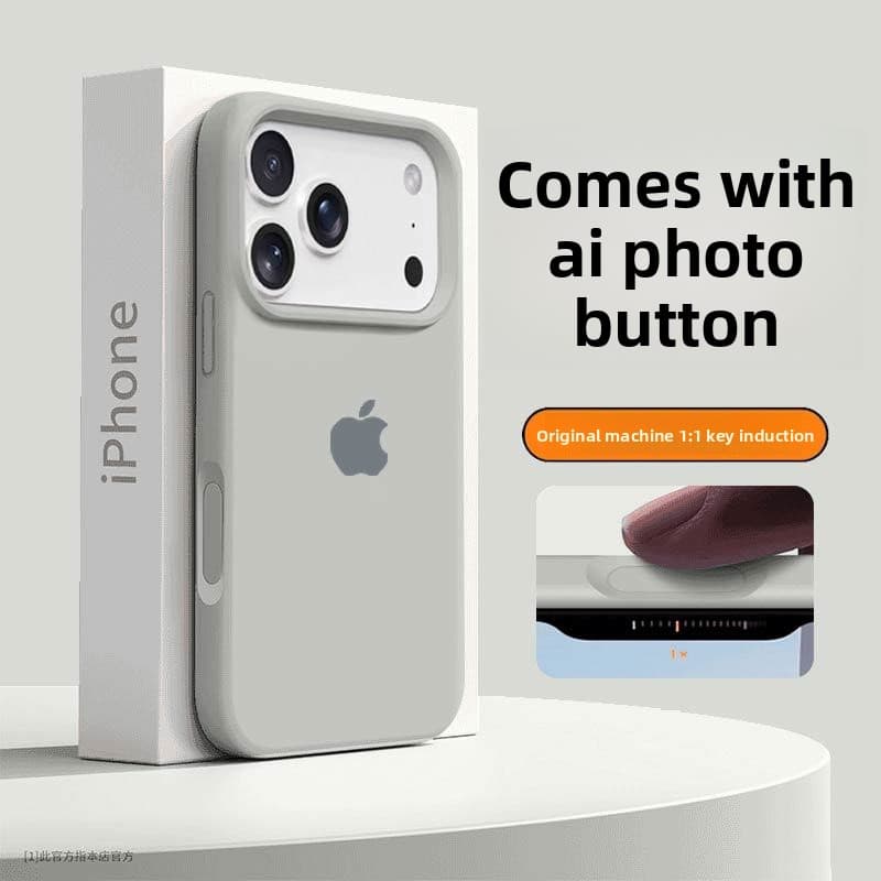 Coque en silicone liquide antichoc de style militaire avec protection intégrale et boutons intégrés pour iPhone 17 Pro Max 16 15/17 Ultra