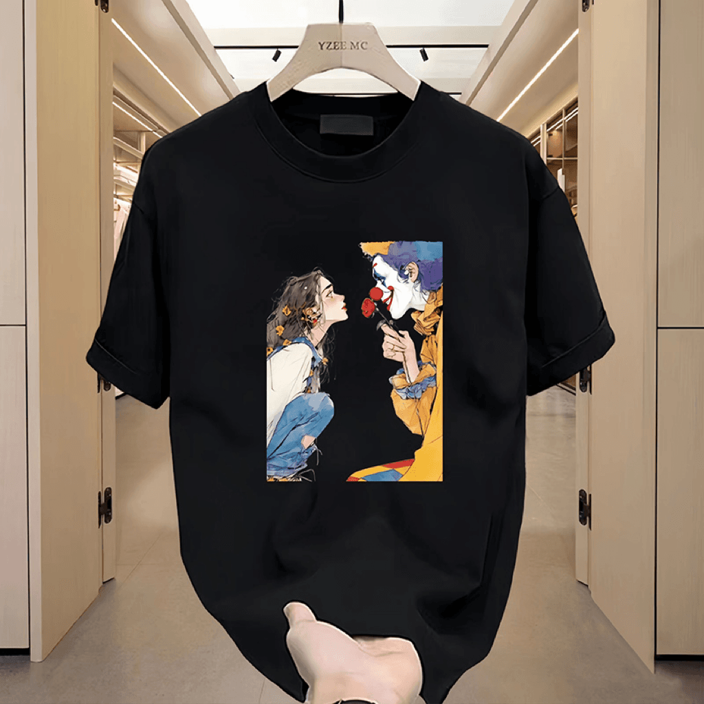 2024Men's high-quality round-neck pullover short-sleeved t-shirt