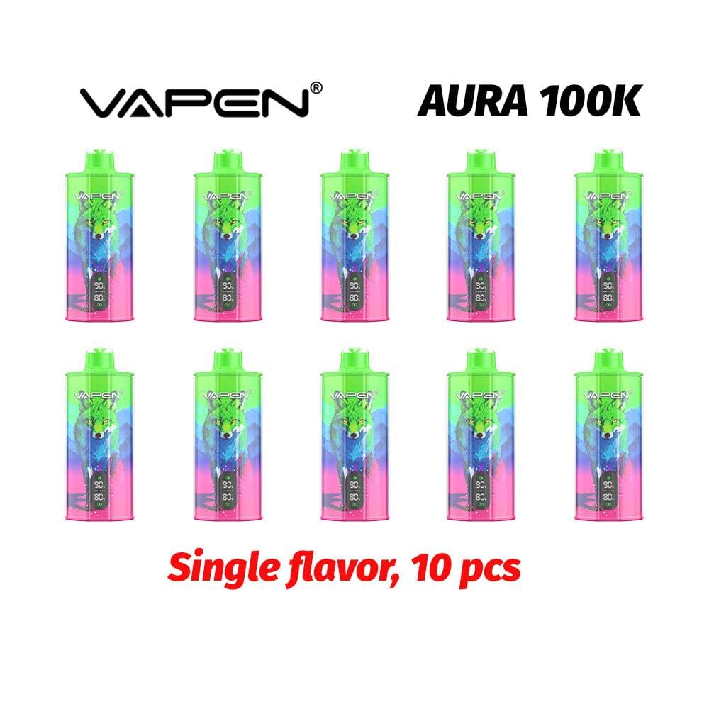 2% Nic, 10PCS VAPEN AURA 100000 Puffs Vape: EU Warehouse, Smart Display, Jednorazowe, E-Papieros, Geek Bar JNR Vapsolo.