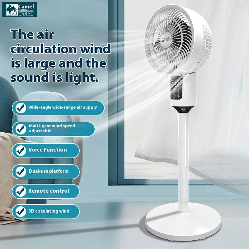 Smart Voice Control Air Circulator Fan With Remote - Oscillating Standing & Desk Fan For Home Office & Dorm​