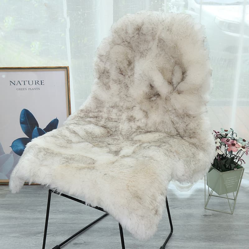 NO.B24New Solid Color Imitation Wool Carpet Sofa Cushion Chair Cushion Bedroom Living Room Bay Window Mat Mat Sheepskin Mat (size: 60*90cm)