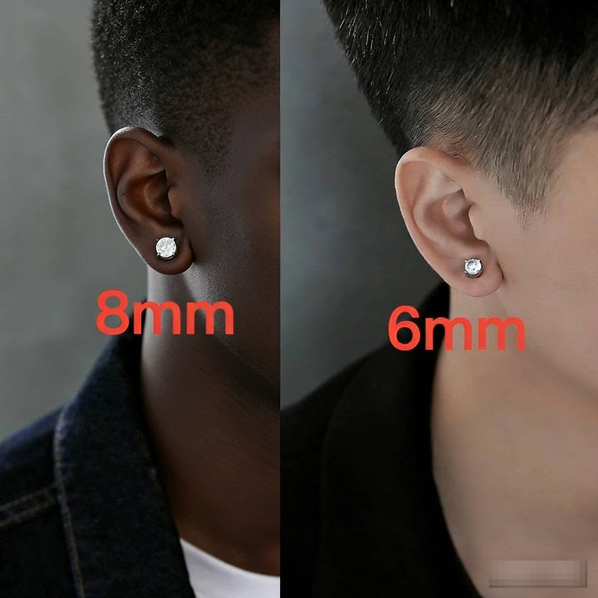 Men's Magnetic Ear Cuff – Single Stud Earring For Guys (No Piercing & Sparkling CZ)
