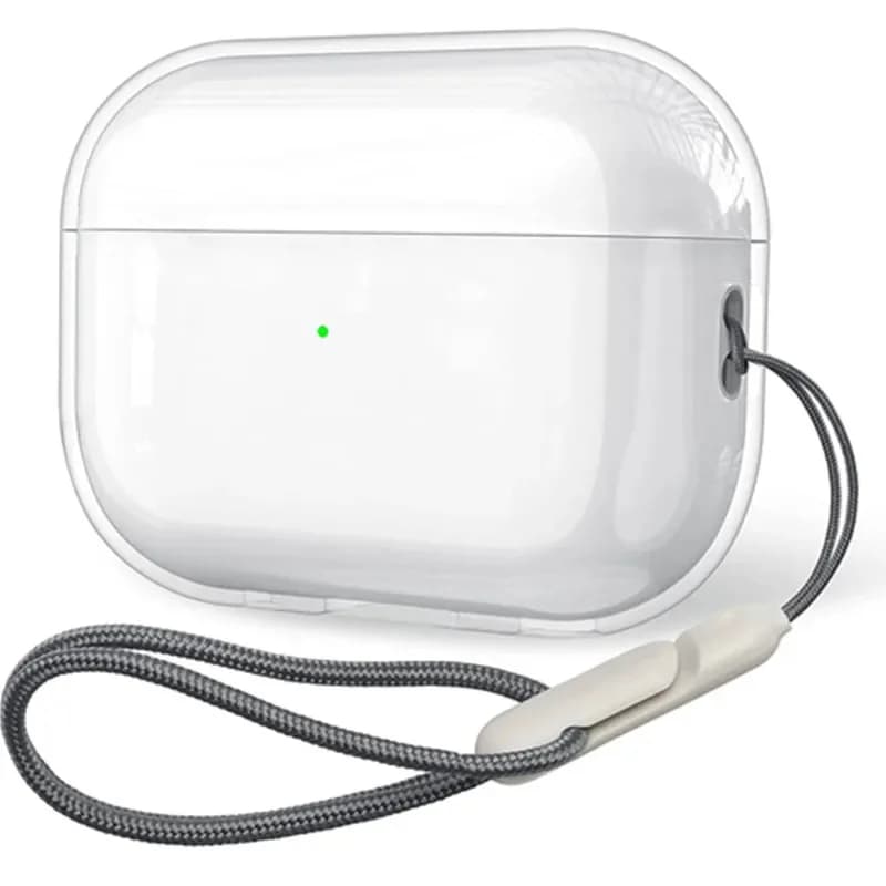 Clear Soft TPU Earphone Case For Airpods 4 3 2 1 Pro Pro2 Shockproof With Lanyard Strap For Airpods 4 Charging Case Cover